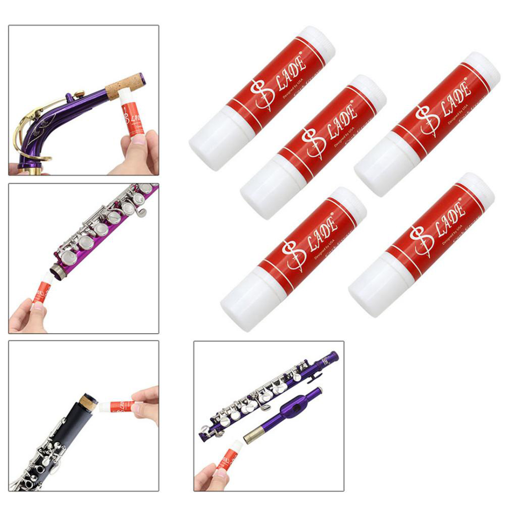 5 Tubes Cork Grease High Quality Instrument Lubricant for Musical Woodwind Instruments Clarinet Saxophone Cleaning