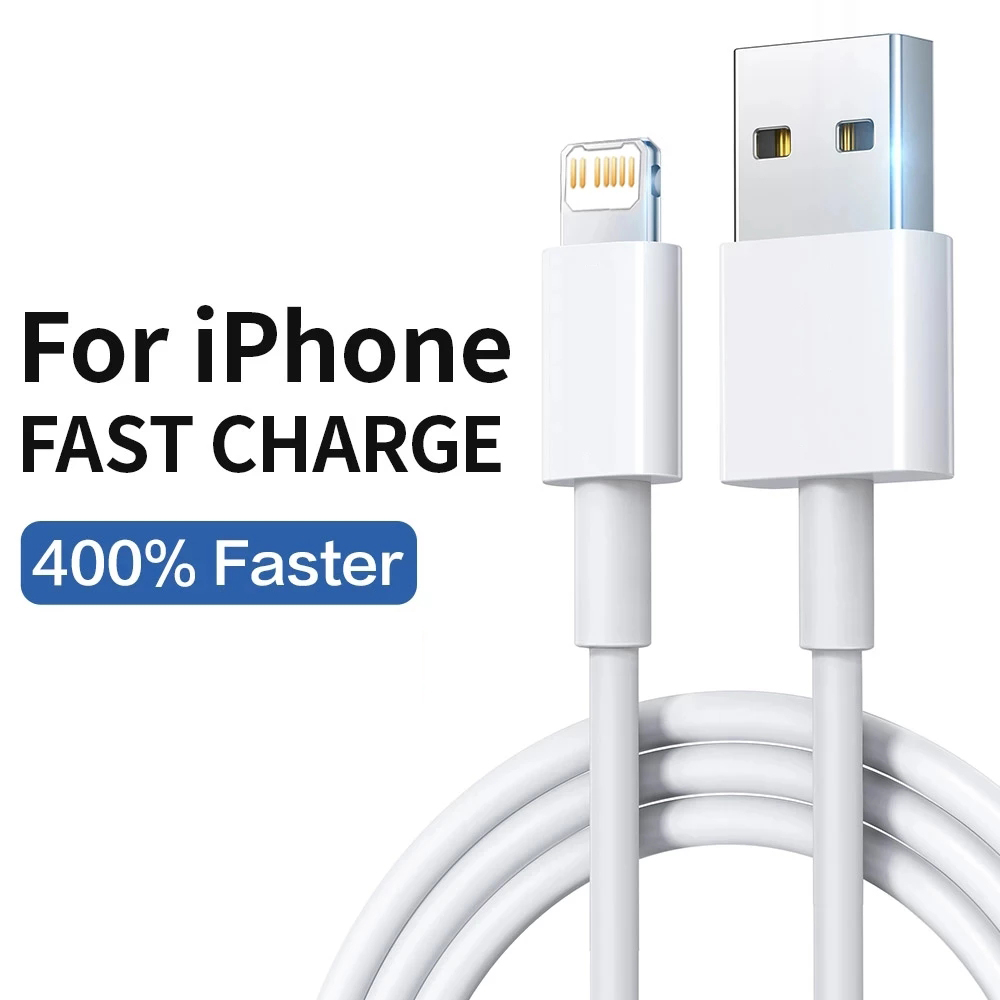USB-kabel voor iPhone 14 13 12 11 Pro Max Mini 6 7 8 Plus XS X XR SE iPad 20W Telefoon Data Sync Snel opladen Draadsnoer 0,25M 1M 2M