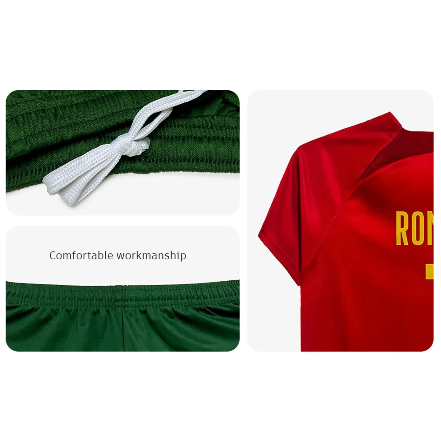 เสื้อฟุตบอลเด็ก 7 ฟุตบอลแฟนกีฬาสําหรับชายหญิงเยาวชนเสื้อฟุตบอลและกางเกงขาสั้นถุงน่องชุดสําหรับ 4-14 ปี