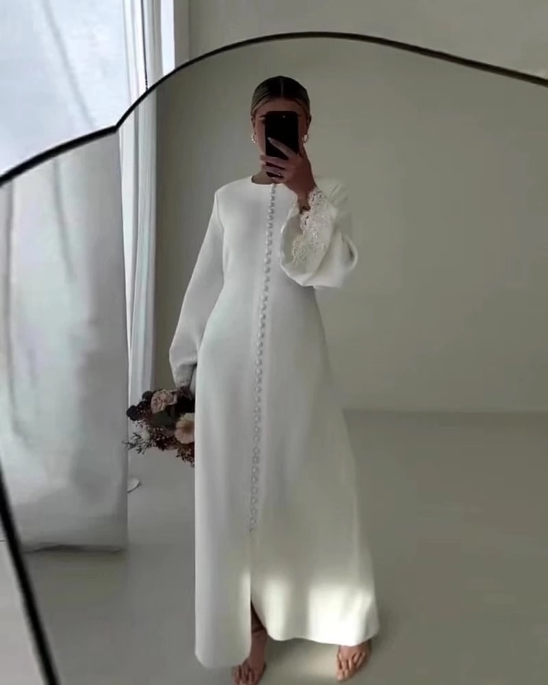 Satijnen strapless trouwjurken elegante sext split bruidsjurk voor bruid civiele bruid jurk zeemeermin bruiloft feestjurk vrouwen