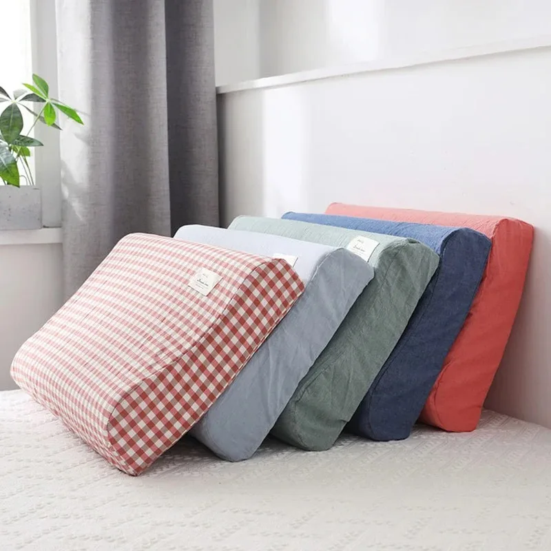 Federa in lattice di cotone 30x50 cm per la camera da letto di casa che dorme Fodera per cuscino memory lavabile