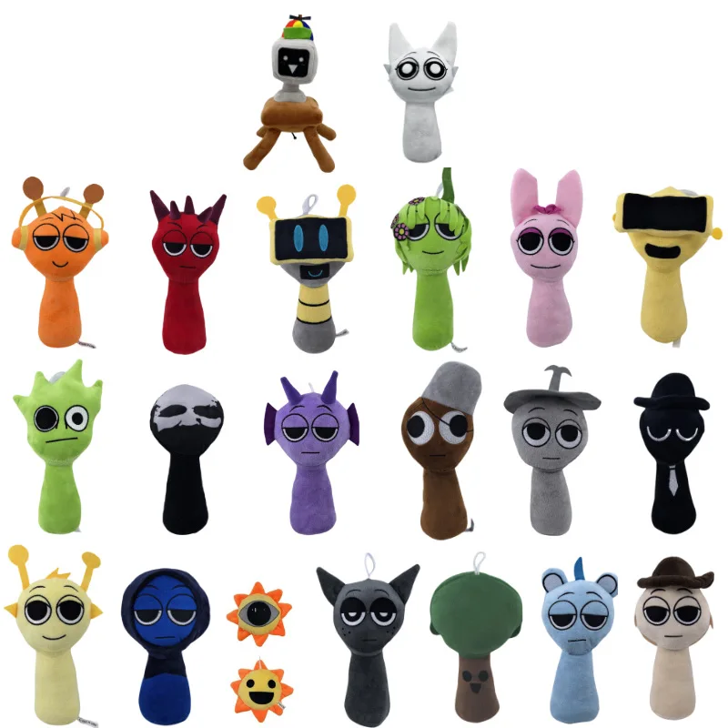 Music Theme Plush Toy - Cartoon Character Collectible with Rhythm Game Design
