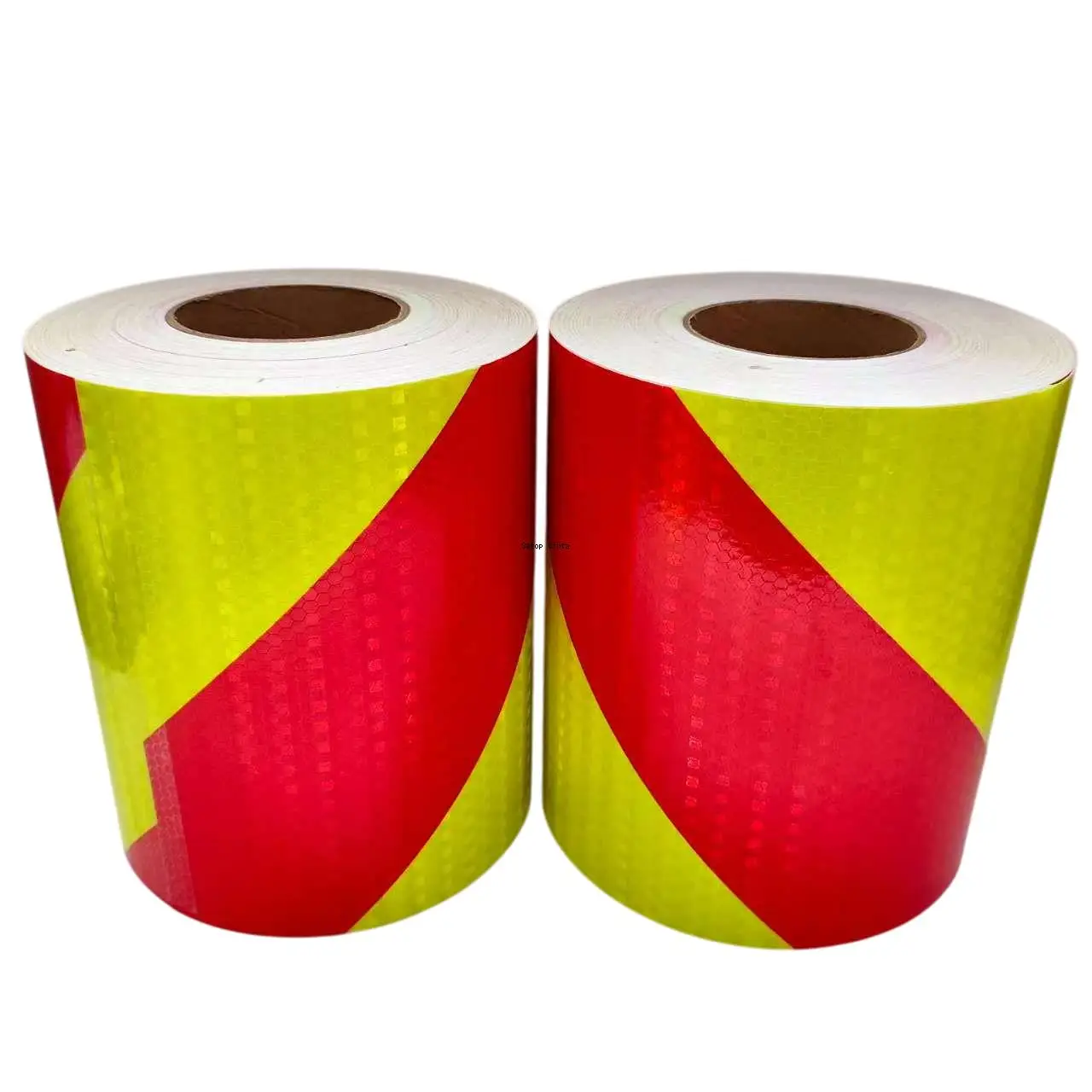 5 ซม./10 ซม./15 ซม./20 ซม.* 5M สะท้อนแสงกาวเทปเรืองแสงสีเหลือง-สีแดงซ้ายขวา Twill สติกเกอร์สะท้อนแสงกันน้ําแผ่น