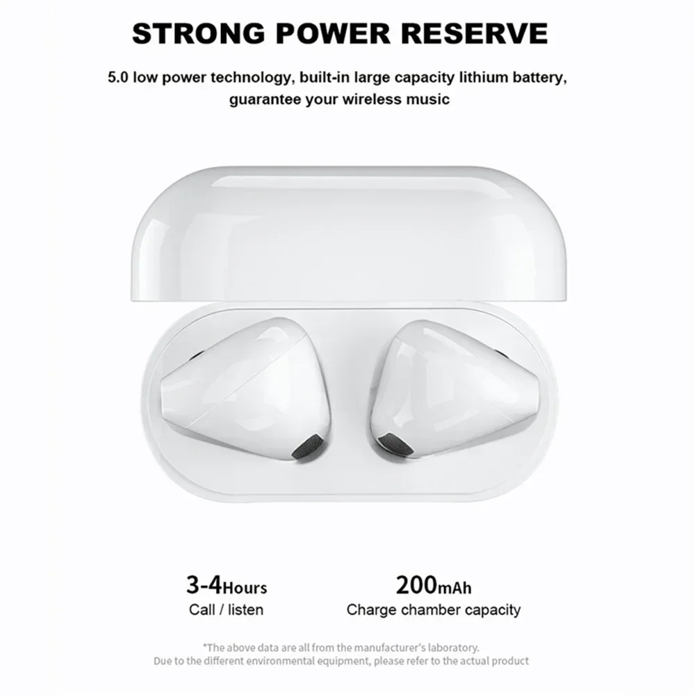Air Pro4 Oryginalne bezprzewodowe słuchawki Bluetooth TWS Podwójne słuchawki douszne z mikrofonem Bardzo długi czas czuwania Słuchawki sportowe z basem