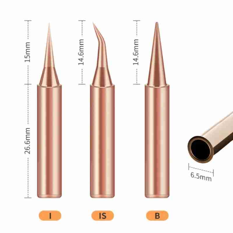 10 Stuks Soldeerbout Tip Zuiver Koper 900M Soldeerbout Hoofd Set Binnen Hot Blote Koperen Elektrische Soldeerbout lassen Gereedschap