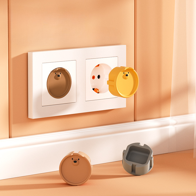 Proteção de segurança do bebê padrão europeu soquete capa protetora silicone estilo energia criança choque elétrico capa proteção contra poeira