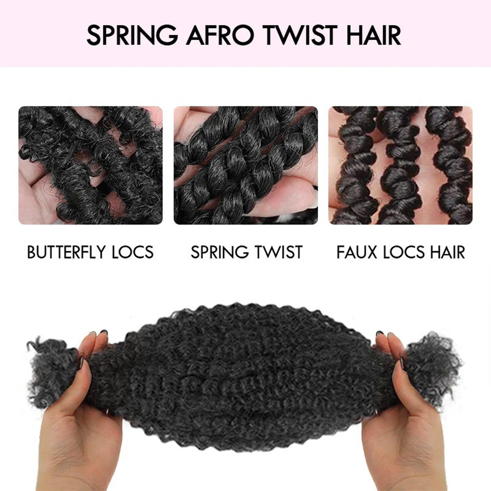 22 pulgadas QVR Kinky Twist Crochet trenzado cabello 100% extensiones de cabello humano elegante rizado cabello humano bultos 1 Uds Afro Kinky V cabello a granel