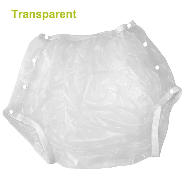 Wasserdichter PVC-Knopf für Erwachsene, Windel, Mantel, wiederverwendbar, Inkontinenz, Hose, Windel, Kunststoff, transparent, kann alles geöffnet werden