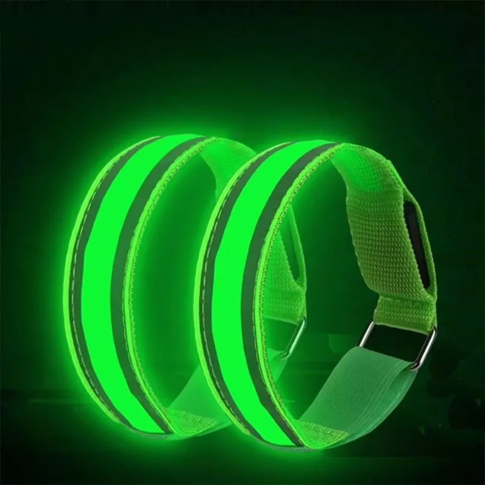 Luminous Reflective Bracelet Safety Warning Luminous Sports Wrist Strap Party Supplies USB Charging Night Running Armband LED