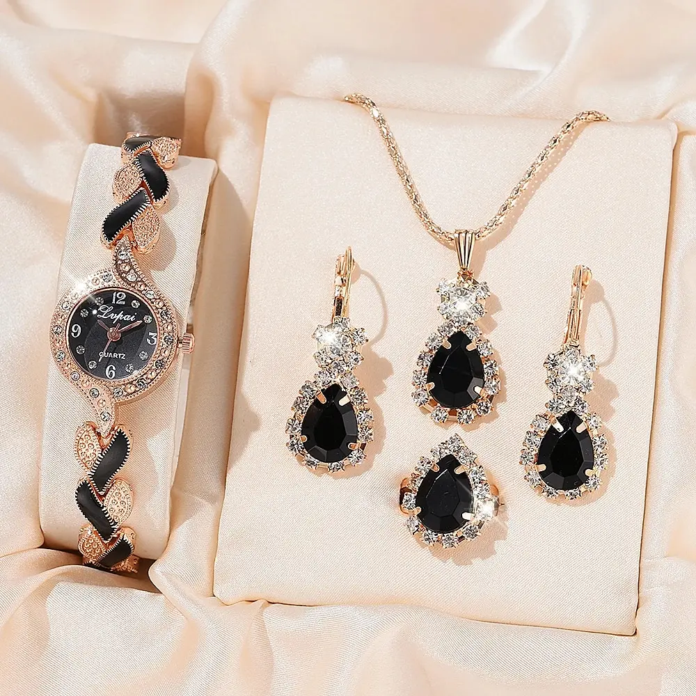 นาฬิกาผู้หญิงใหม่ lvpai Elegante ชุดเดรสสายไรน์สโตนกำไลข้อมือแฟชั่นควอตซ์สำหรับผู้หญิงนาฬิกาของขวัญ zegarek damski