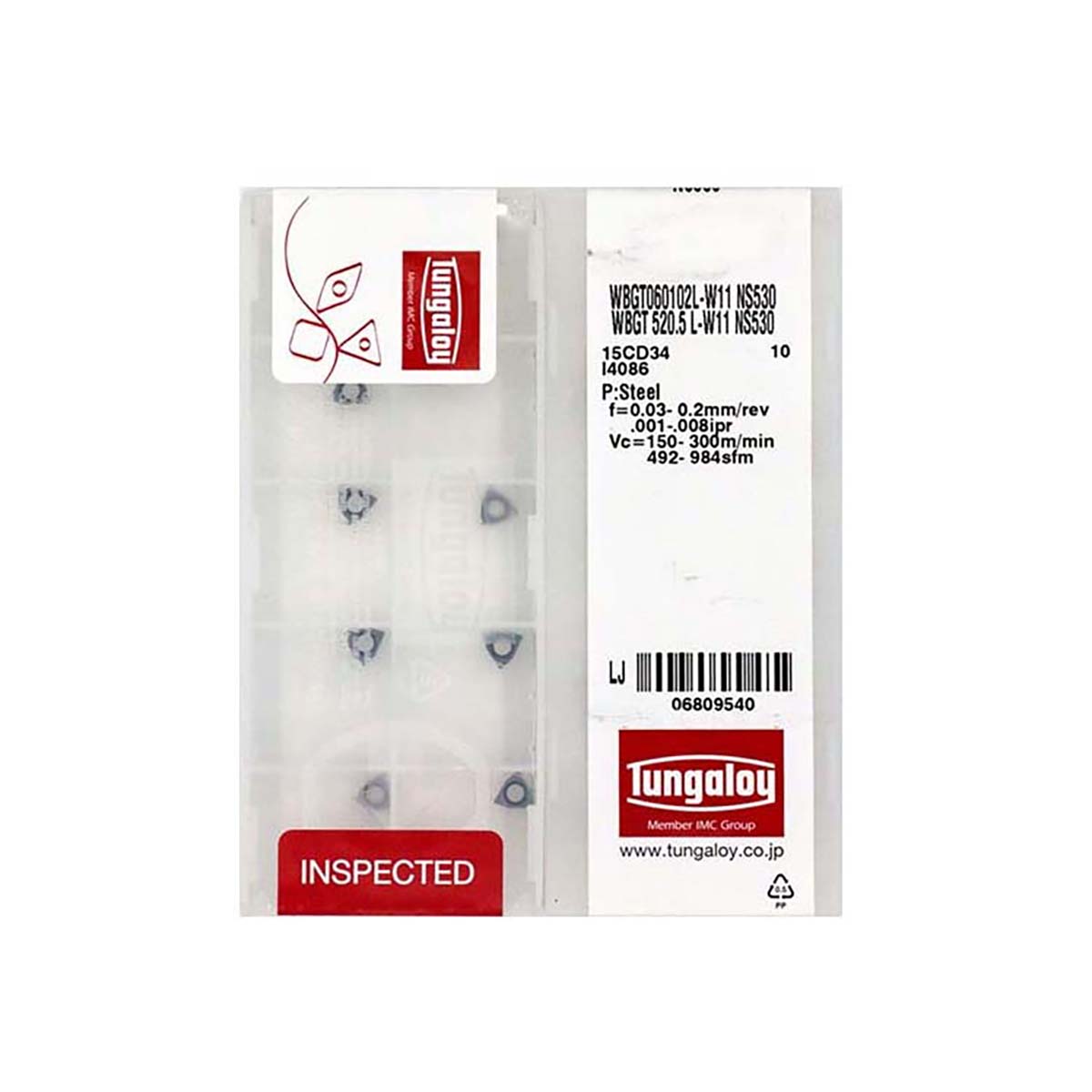 100% Asli WBGT Finishing Carbide Turning Insert/WBGT06/060102L W11 NS530/060104L W11 NS530