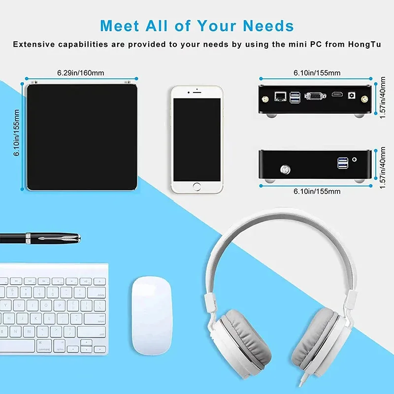 Wholesale High Quality Educational All In One Computers Win10 Mini Pc With Cooling Fan Industrial Mini Pc Box Pc
