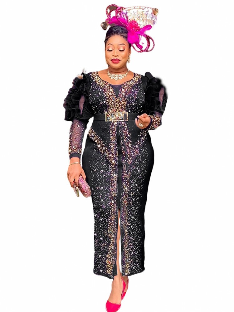 여성을위한 아프리카 파티 드레스 Dashiki Ankara 터키 웨딩 이브닝 가운 섹시한 Bodycon 맥시 롱 드레스 아프리카 의류 2025