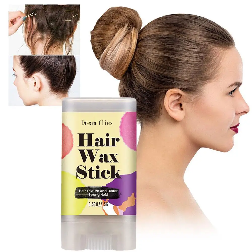 Haarwachsstift zum Verlegen von Fliegen immer Haare Pomade-Stick Langlebiger Haar-Styling-Wachsstift Einfach zu verwendendes Haar-Styling-Produkt