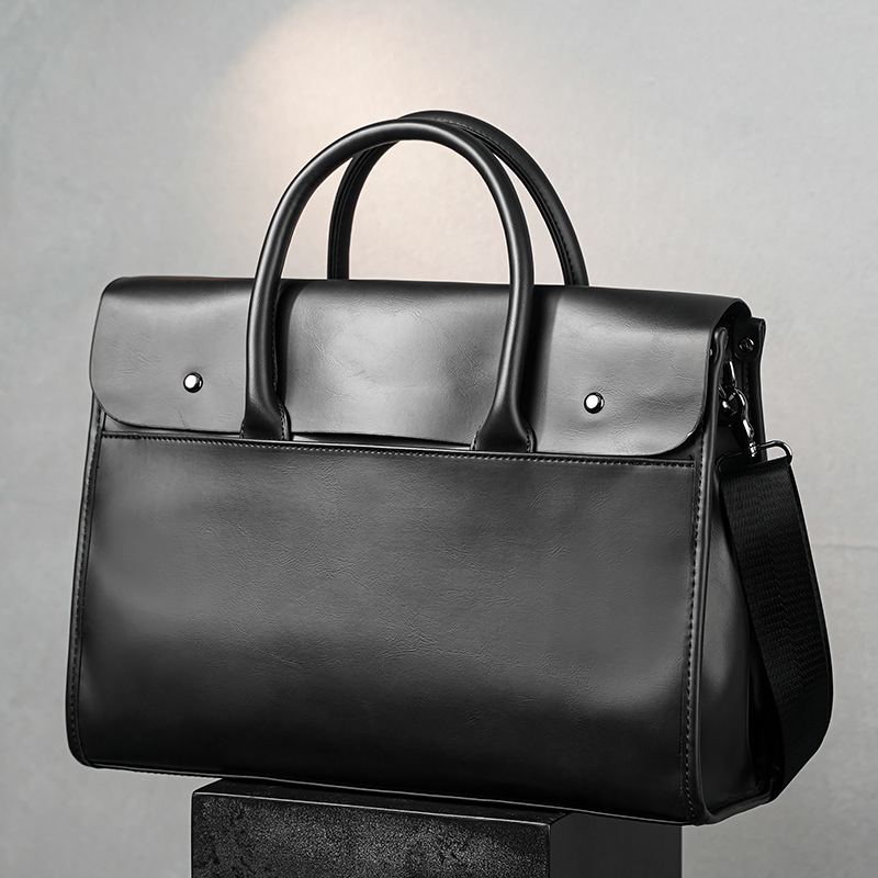 Мужской портфель из натуральной кожи, винтажная сумка из натуральной яловой кожи, большая вместительная сумка через плечо, повседневная модная сумка для компьютера