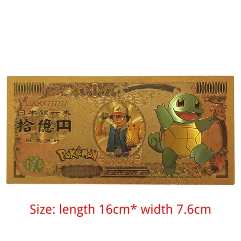 Pokemon ตัวอักษรการ์ดโลหะ Pokémon ที่ระลึกคอลเลกชันทองเหรียญเงิน Pikachu เล่นการ์ดเกมเด็กของเล่นเด็กของขวัญ