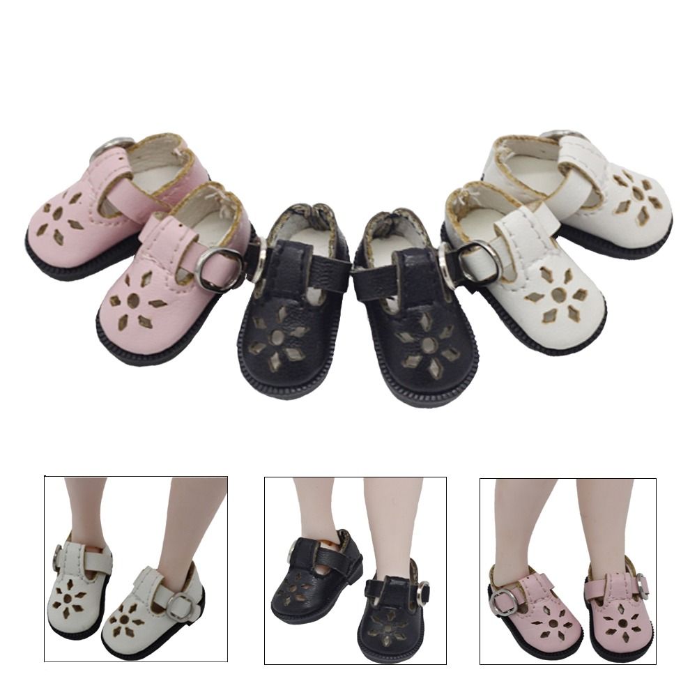 Chaussures de poupée de 3.2cm pour jouet de poupée Blythes, Mini chaussures de poupées en cuir 1/8 pour Blyth Azone BJD, accessoires de chaussures décontractées