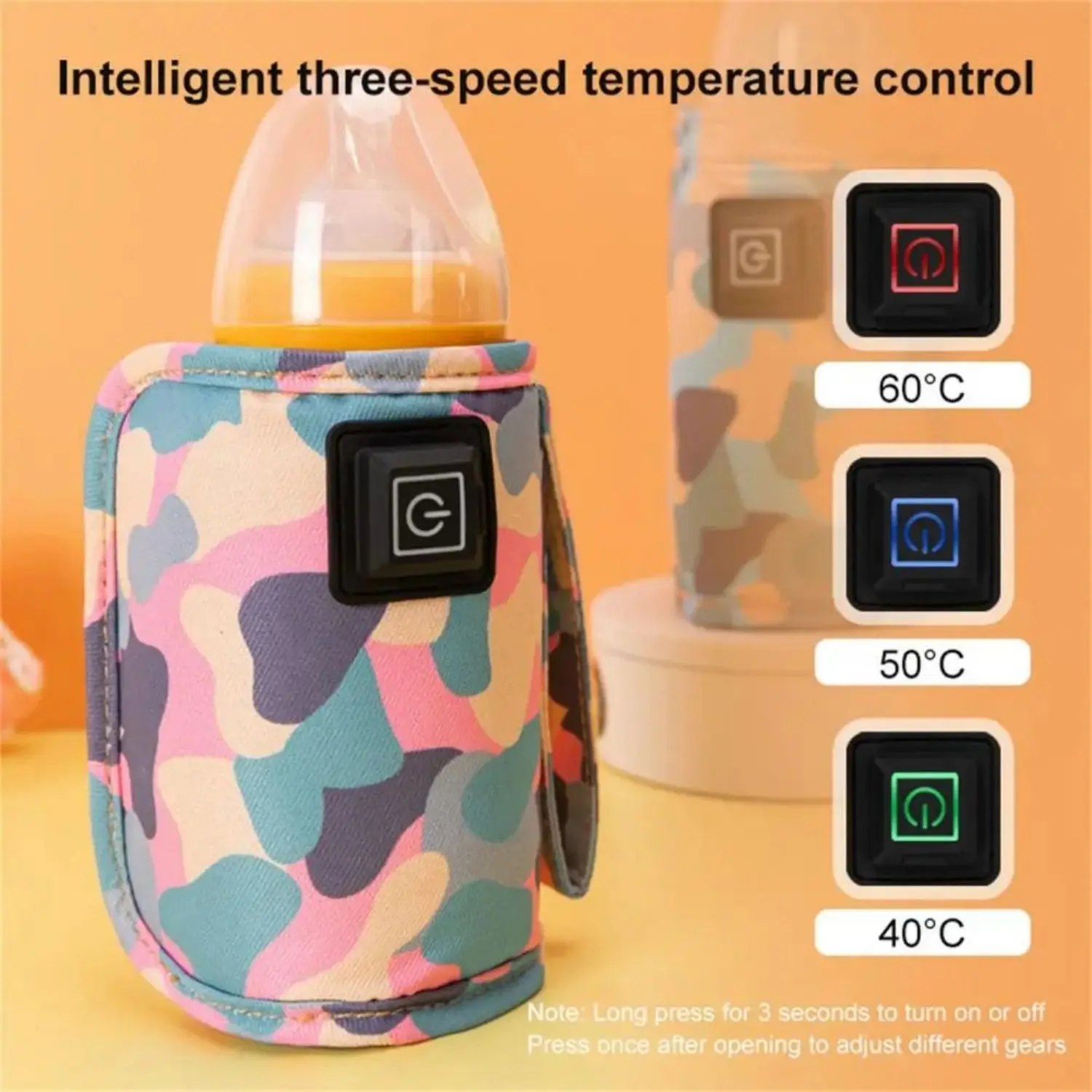 Usb leite aquecedor de água garrafa aquecedor carrinho de viagem saco isolado enfermagem do bebê seguro crianças suprimentos para o inverno ao ar livre