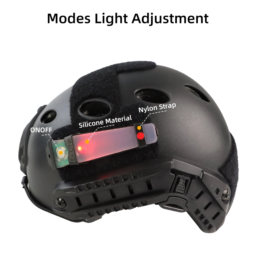 BOOIU ยุทธวิธี FMA หมวกนิรภัยไฟกระพริบ IR Strobe กันน้ํากลางแจ้งอุปกรณ์ Survival ไฟสัญญาณเดินป่าขี่จักรยานโคมไฟ