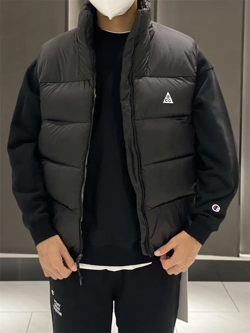 Warm Tech Cotton Vest Sports Function Outerwear Qucon Youth Popular Sle Regular Thickness Japanese Retro Pattern Solid Color