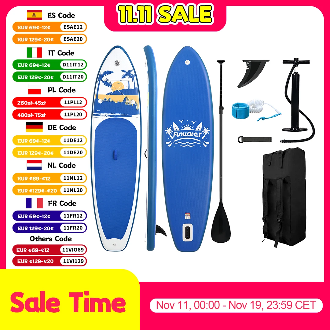 Tabla de surf inflable Feath-R-lite de 11'6 "Koi Sup, tabla de Paddle de pie, tabla de Paddle inflable con accesorios