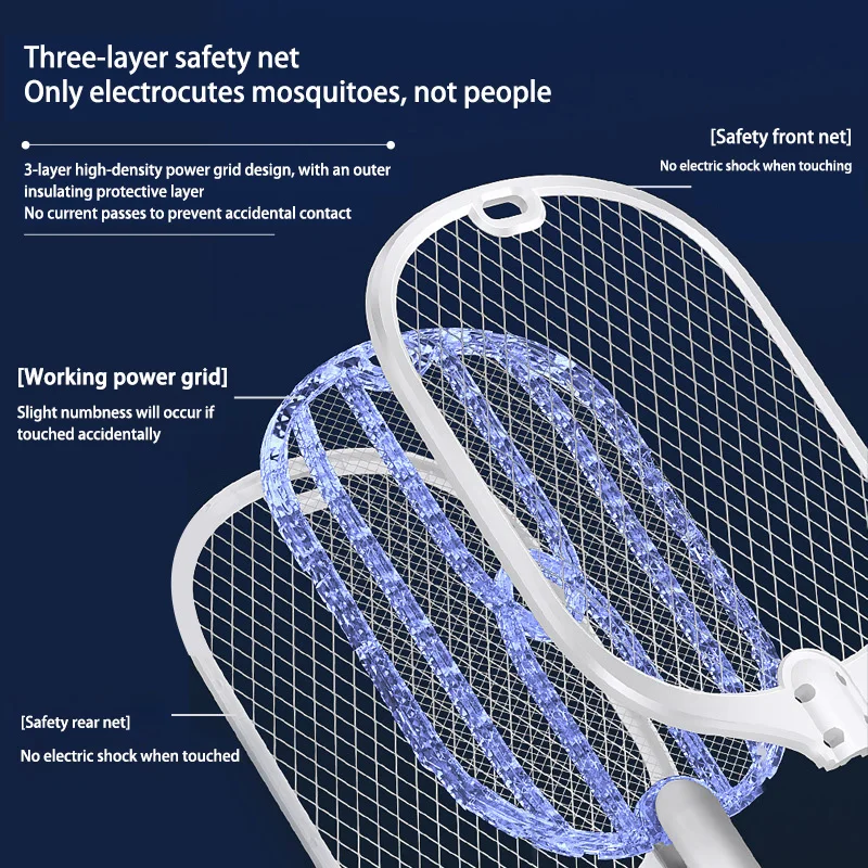 Xiaomi 2-in-1 Electric Mosquito Swatter Mosquito Killer Lamp Rechargeable Foldable Swatter Automatic Mosquito Lure RepellentLamp