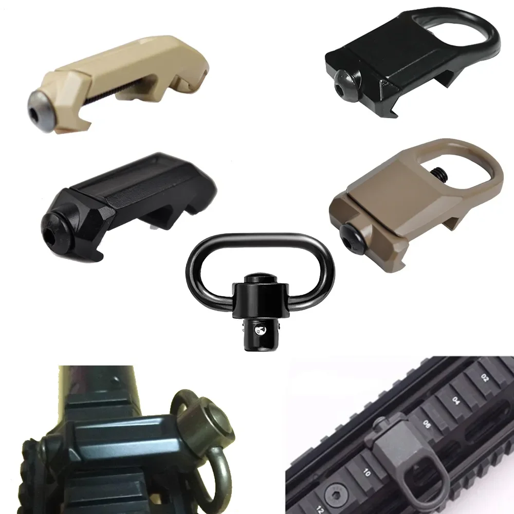 GBB Quick Detach Release QD Sling Rotating Scope Mounting Ring .223 AR15 Hunting Accessories Fits 20mm Rail Weapon QD Adapter