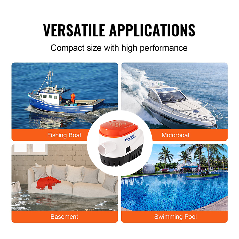 国内flo-水中排水ポンプ,水中DC小型ポンプ,24v,12v