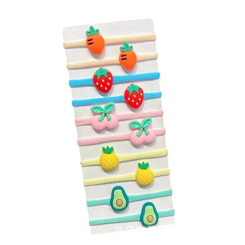 20-40 peças/set faixa de borracha para crianças dos desenhos animados faixa de cabelo novo doce corda de cabelo acessórios para o cabelo