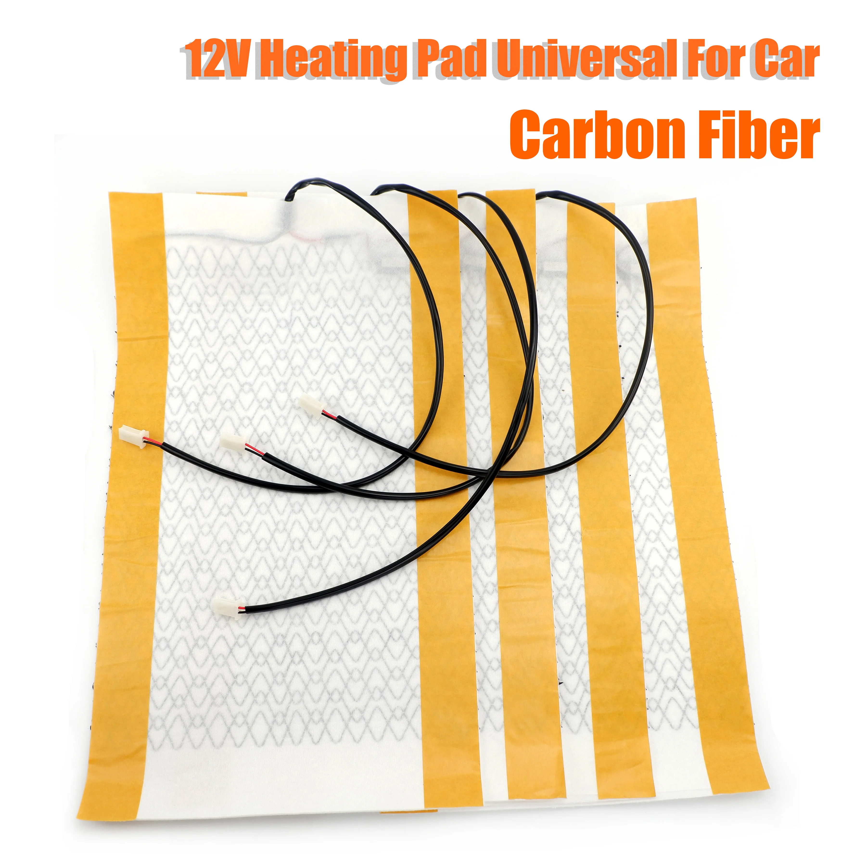 12V 4 2 Bộ 2 Chiếc 1 Bộ 1 Sợi Carbon Làm Nóng Ghế Ngồi Sưởi Nóng Miếng Lót Mùa Đông ấm Có Đa Năng Cho Xe Hơi