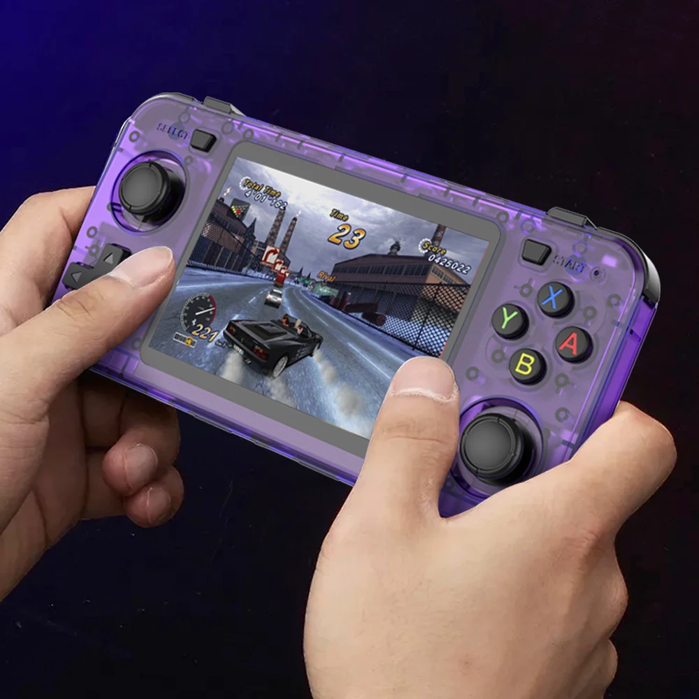 BOYHOM Nuova console portatile retrò R36H Sistema Linux open source Console di gioco classiche Lettore video portatile con schermo IPS da 3,5 pollici