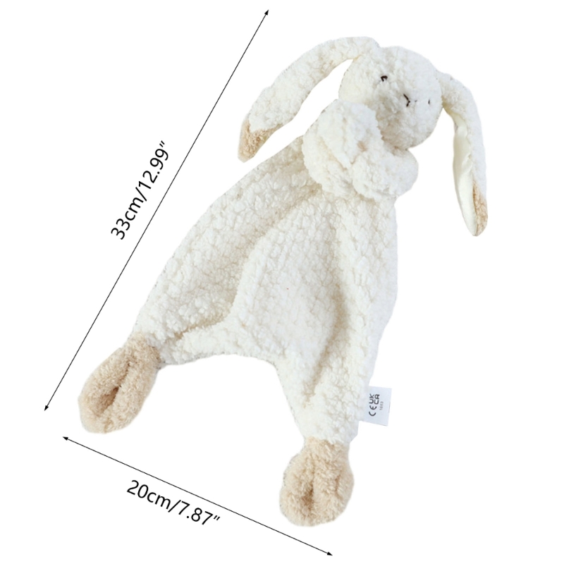 Cobertor segurança para animais pelúcia sensorial calmante, presente para recém-nascidos e crianças pequenas QX2D