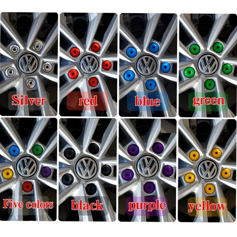 Uniwersalne nakładki na piasty kół samochodowych 17 mm, antykorozyjne, osłony na śruby piasty, nakrętki, śruby, pyłoszczelne, akcesoria samochodowe, 20 sztuk