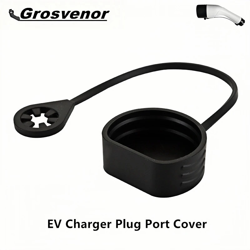 EV Charger Plug Port Cover Type 2 Plug Protective Cover Holster for EV Charging Station EVSE Connector Replacement Dust Cap