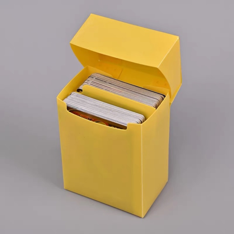 1 caixa de cartão de negociação de jogo, caixa de cartão de cor sólida, caixa de armazenamento de titular de cartão para cartões de negociação, esportes e jogos