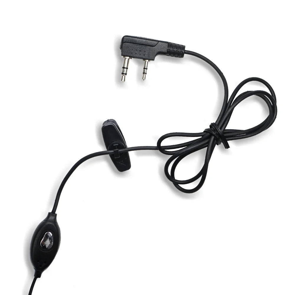 Baofeng UV-5R BF-888S Walkie Talkie auriculares auriculares 2 pines puerto K dos vías Ham Radio altavoz micrófono auricular para UV-82 UV-S9 UV-10R