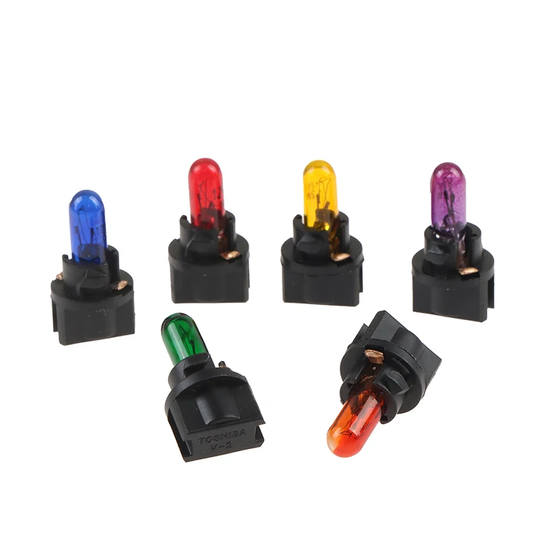 Luz LED T5 SMD para coche, diodo emisor de luz para automóvil, indicador de instrumentos, bombillas para salpicadero, lámpara indicadora Interior automática, 10 Uds.