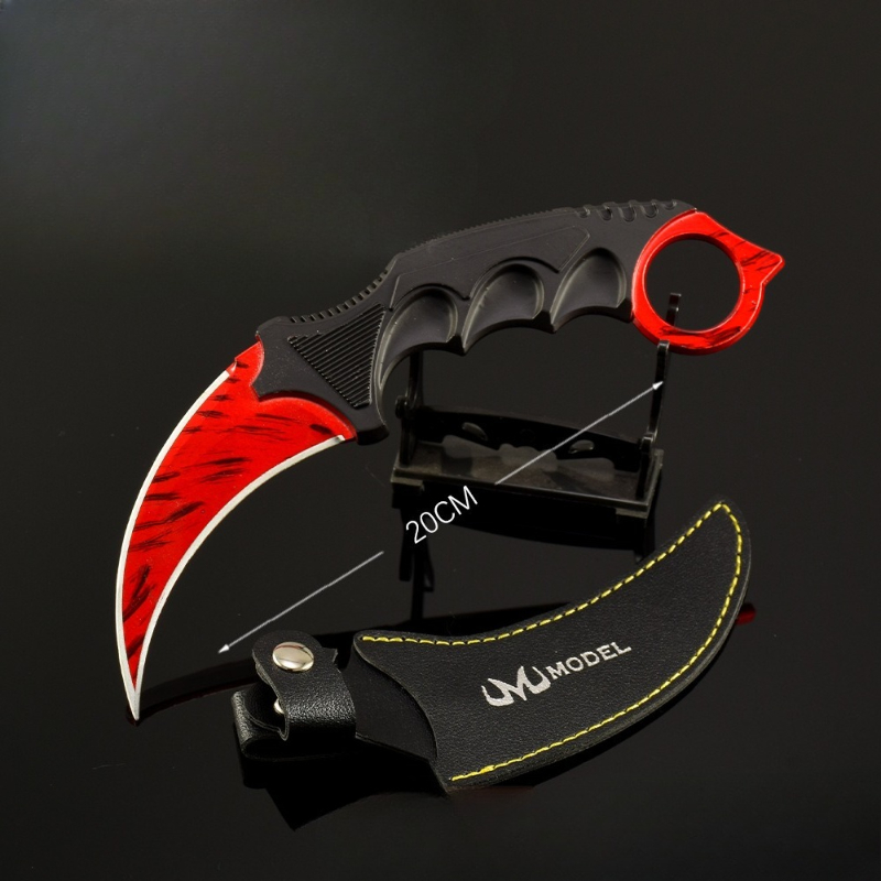 20cm/7.87in GO Game Peripherals Weapon Models Claw Blade Crimson Web Metal Weapon Models Desktop Ornaments Crafts Boy Toys Gifts