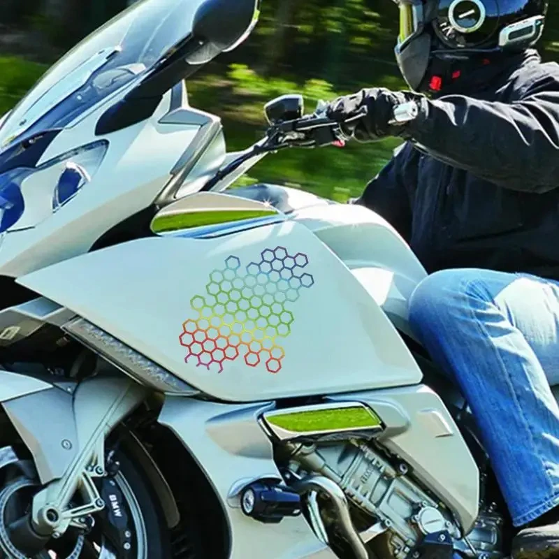Pegatina de motocicleta, calcomanías de casco de panal, pegatinas de casco, pegatinas impermeables, calcomanías de Motocross, pegatina creativa para parachoques
