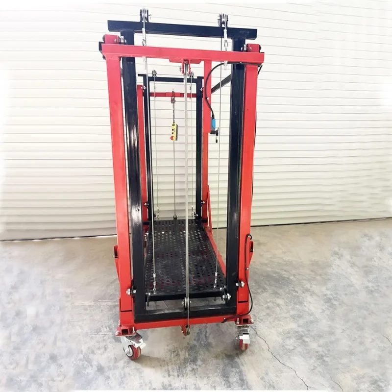 500kg Multi-function electric lifting scaffold Mobile Folding Remote control Platform Decoration Construction site Home use