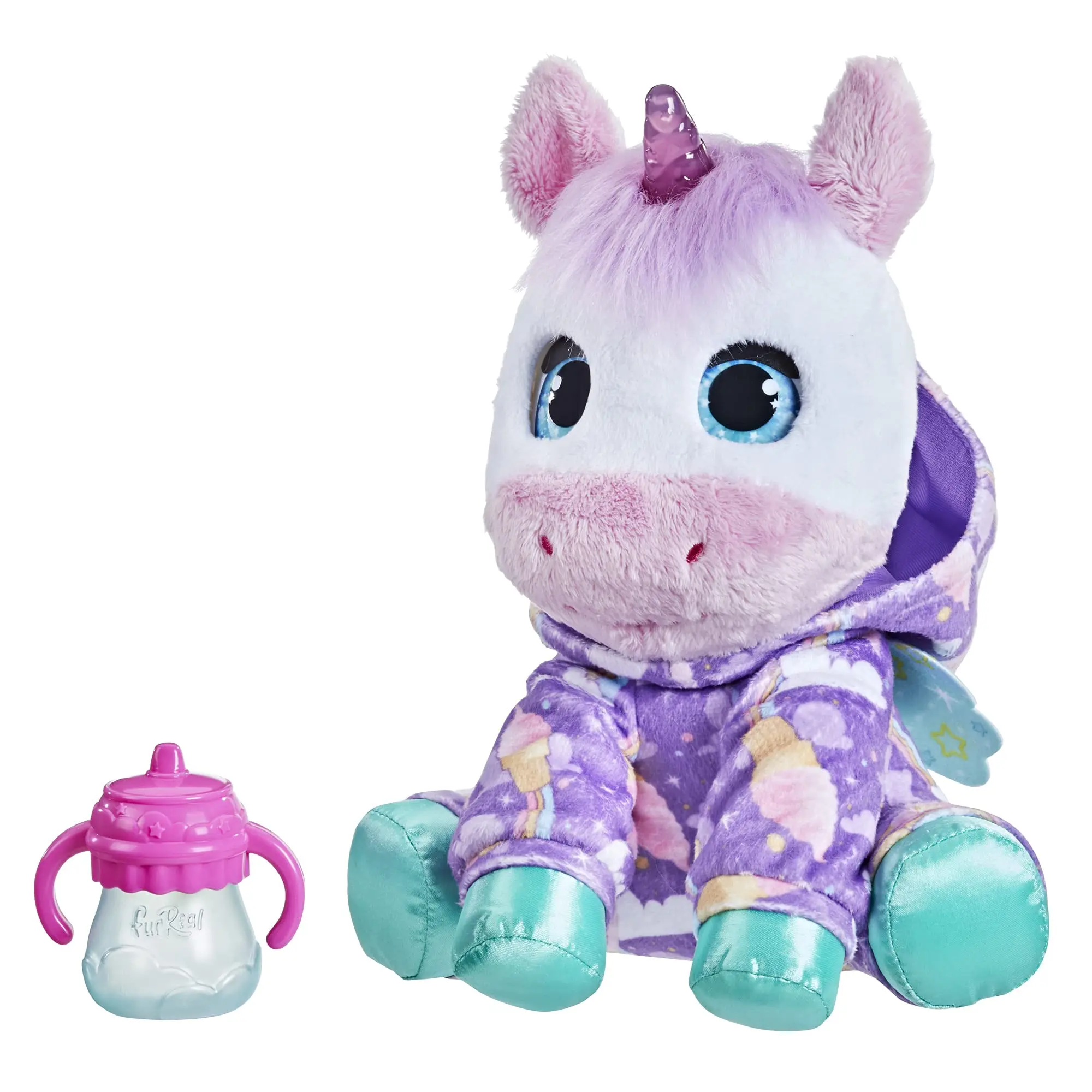 Original FurReal Sweet Jammiecorn Unicorn Interactive Plush Toy Light Up Toy with 30+ Sounds and Reactions Unicorn Soft Cute Toy
