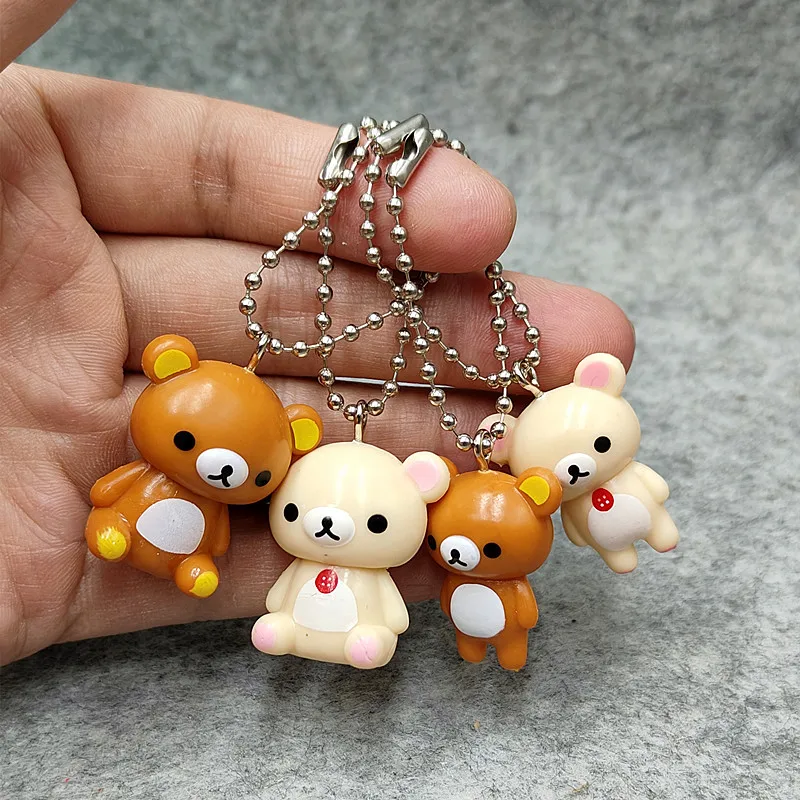 Rilakkuma Korilakkuma Брелок Пара Расслабляющий Медведь Симпатичные Брелки Новые Сумки Ключи Автомобиля Кольцо Подвеска Декор Детские Игрушки Лучший Друг Подарок