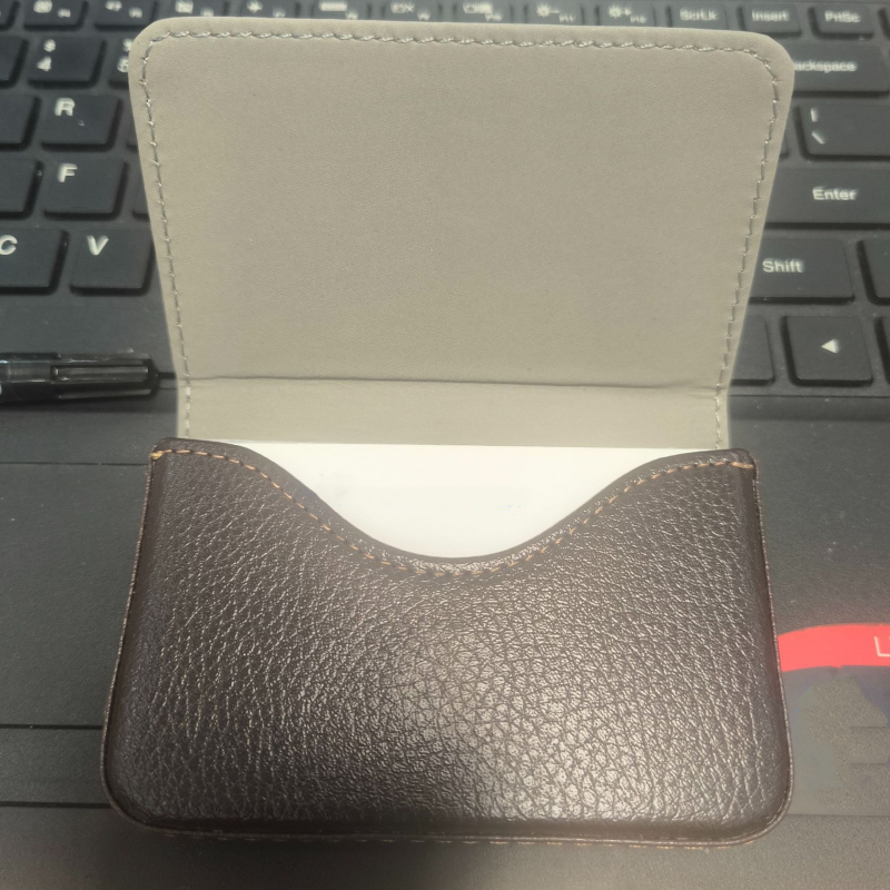 Sized Stitched PU Leather Credit Card Holder Visiting Business Card Case Wallet with Magnetic Shut for Men & Women