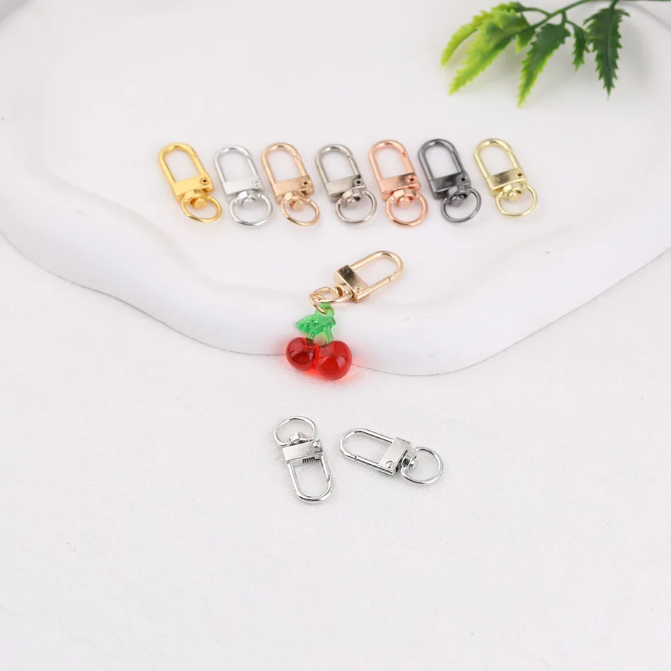 10 ชิ้น/ล็อต 12x33 มม.สุนัขหมุนหัวเข็มขัดที่มีสีสันกุ้งก้ามกราม Clasps Hooks สําหรับเครื่องประดับ DIY ทํา Key CHAIN อุปกรณ์เสริม