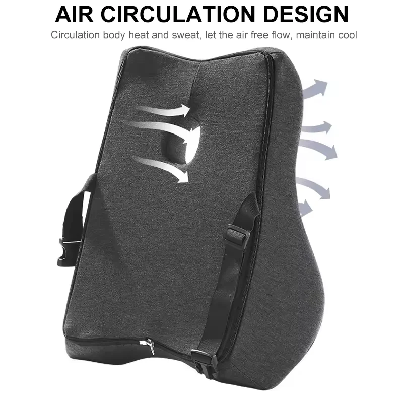 Almohada de cintura para oficina, soporte Lumbar ergonómico, memoria de algodón, almohadilla de cintura curvada 4D, descanso de cintura para coche, almohada de cintura para oficina, Lumb ergonómico