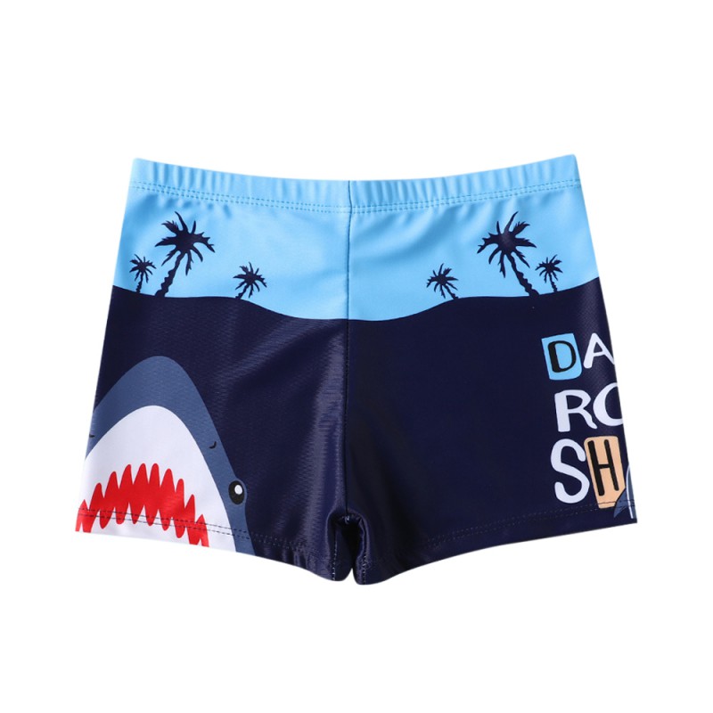 Bañador con estampado de dibujos animados para niños, traje de baño de secado rápido, pantalones cortos para piscina y playa