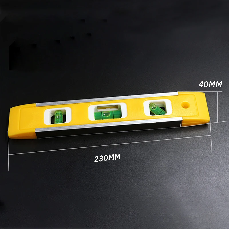 2pcs Level Gauge Aluminum Alloy Strong Magnetic Mini Three Type Level Gauge Horizontal Bubble Aluminum Alloy Level Gauge