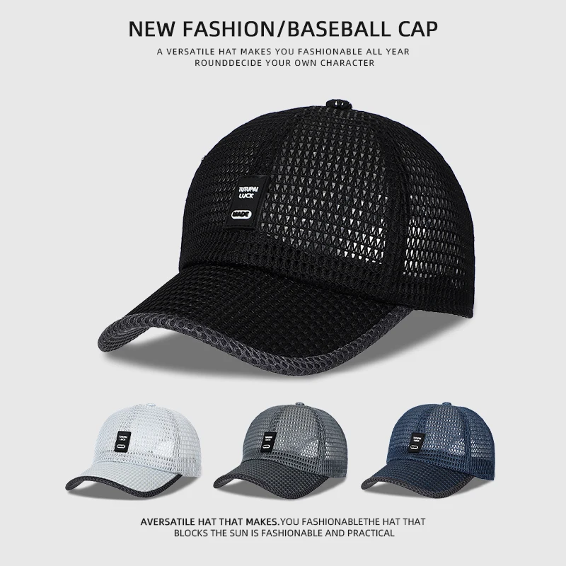 [NORTHWOOD] Berretto da baseball in rete da uomo Berretto estivo traspirante Cappello da papà Cappelli da pesca all'aperto Bone Gorras Snapback Trucker Cap