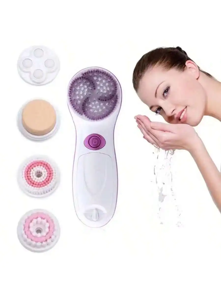 Limpador de rosto 5 em 1, limpador de poros faciais portátil multifuncional para lavadora facial doméstica feminina