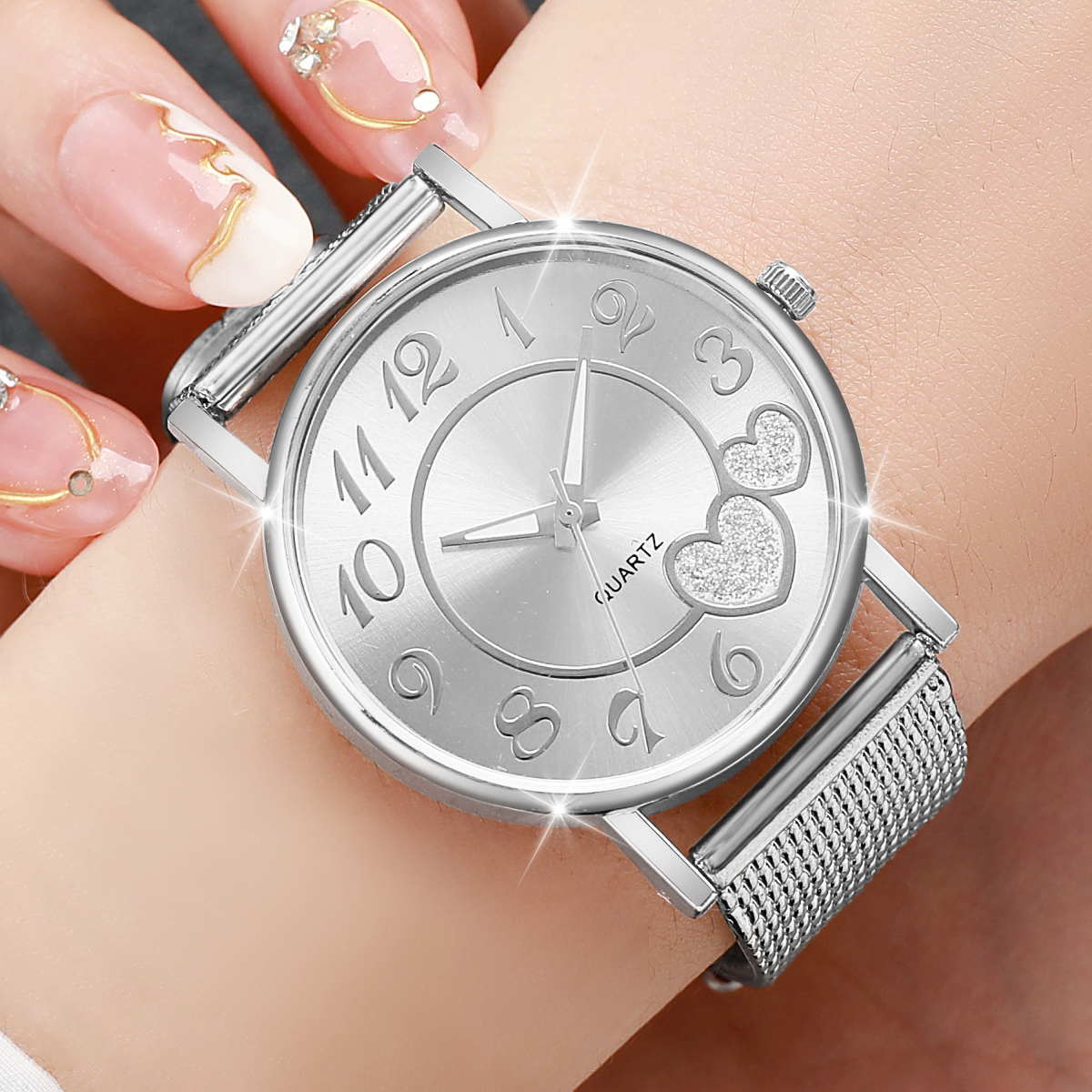 Mode coeur cadran femmes montre à Quartz décontracté bracelet en plastique montres analogiques Reloj Mujer filles horloge cadeau